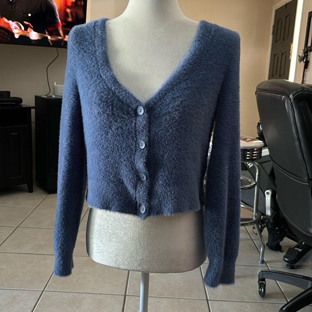 Soft blue Aerie cardigan